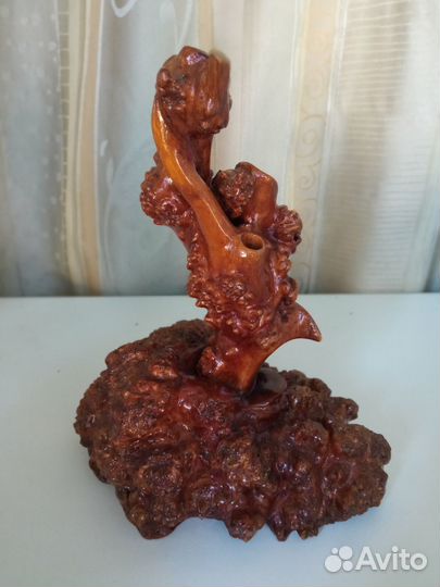 Ваза из капа оригинальная. Подсвечник