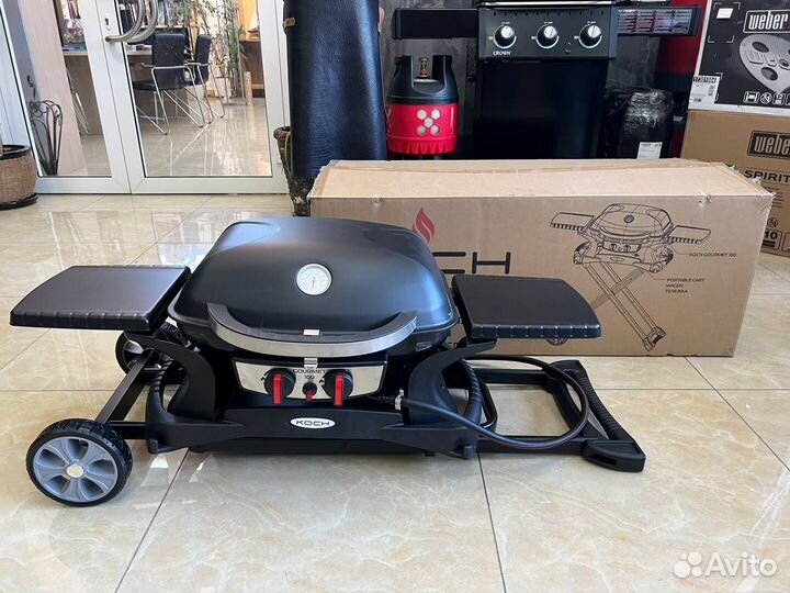 Газовый гриль на тележке koch Gourmet 100 set