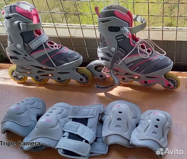 Коньки роликовые с защита