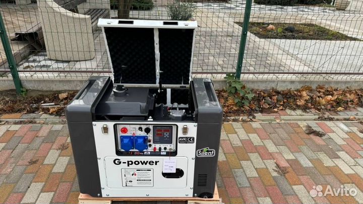 Дизельный генератор 10 kW G-power однофазный