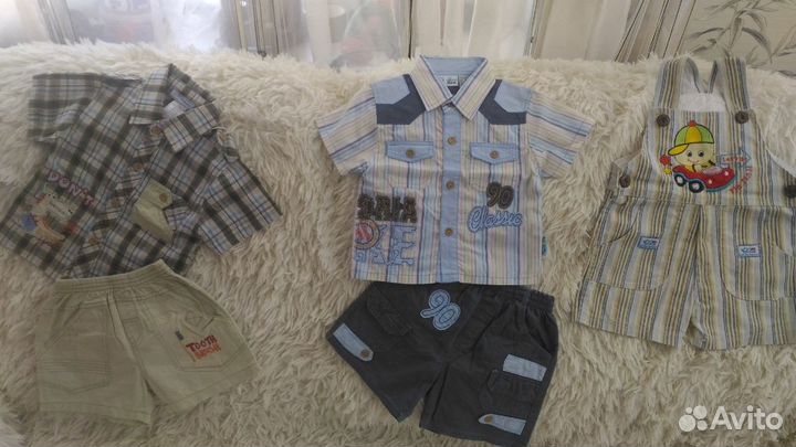 Костюмчик 2шт.(шорты+рубашка) и комбинезон