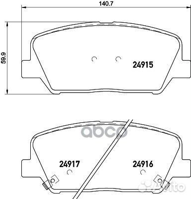 Колодки тормозные hyundai I30 12/genesis 08