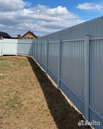 Заборы из профнастила, кровли из металочерепицы