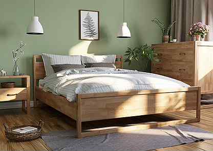 Кровать двуспальная Next 180х200 из массива дерева