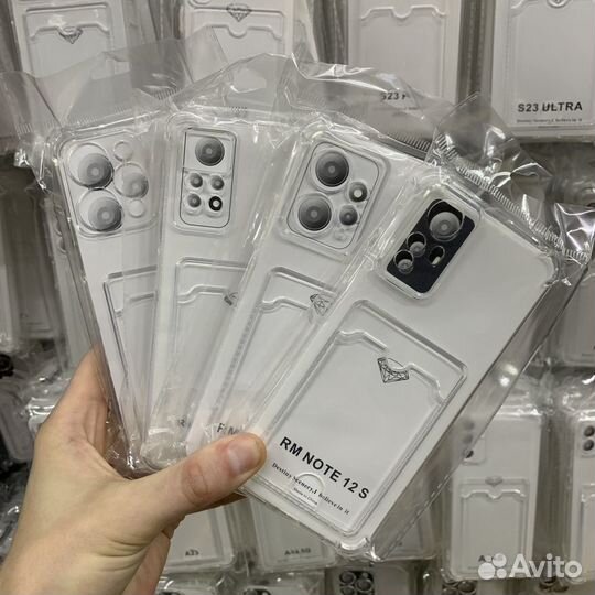 Чехол с кармашком на iPhone Samsung Redmi Honor