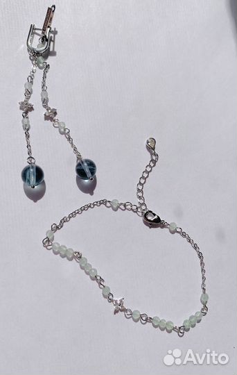 Серьги с флюоритом