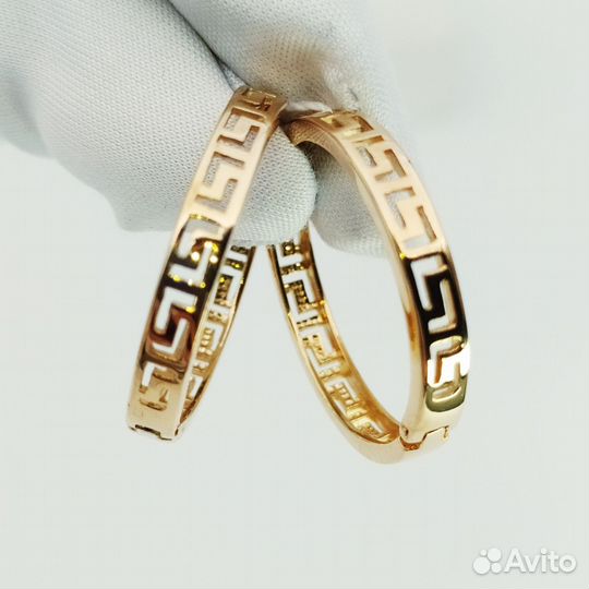 Золотые серьги-конго