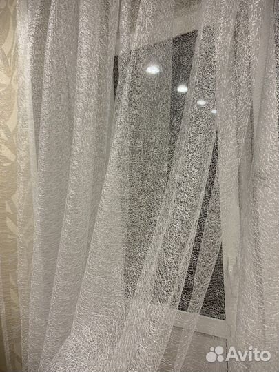 Тюль белая новая паутинка