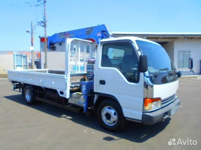 Бортовой грузовик Isuzu Elf с КМУ Tadano, 2000