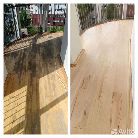 Циклевка(шлифовка) паркета,покрытие лаком и маслом