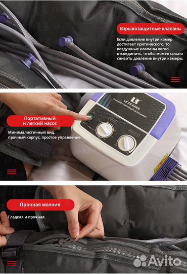 Аппарат прессотерапии лимфадренажа для ног