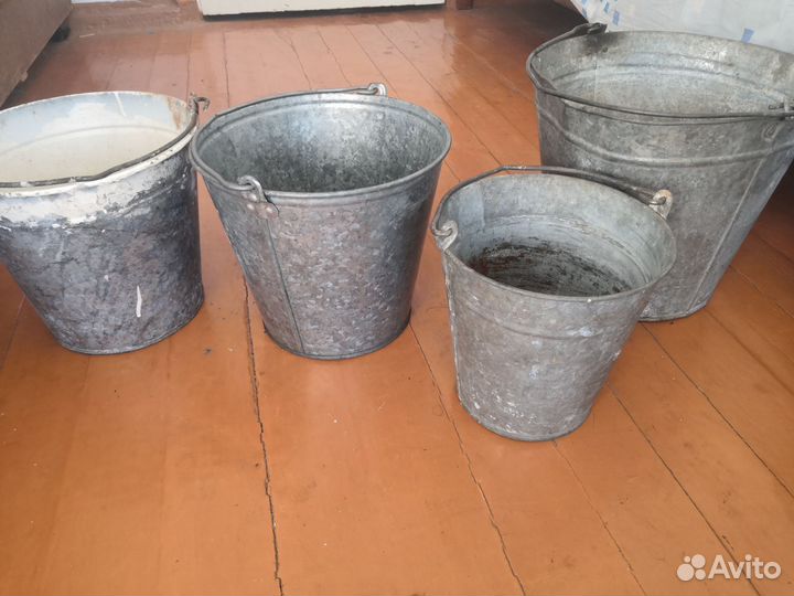 Ведра 15 л, 9 л, 5 л. оцинкованные бу и новые СССР