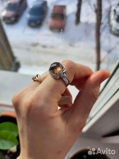 Серебряное кольцо бренд elle