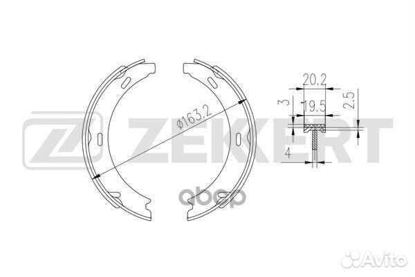 Колодки торм. бараб. задн. Chrysler Crossfire 0