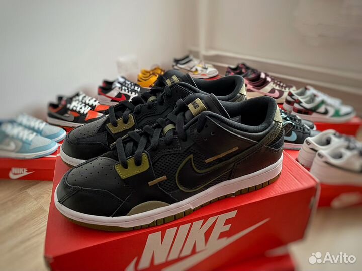 Новые оригинал Nike Dunk Low Scrap Black Olive 9us