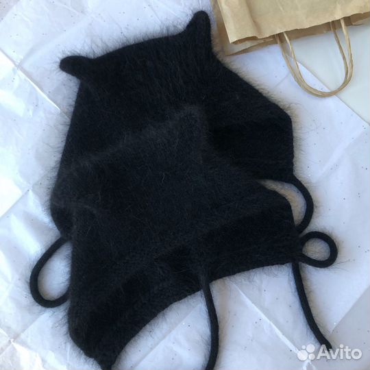 Чепчик с ушками коточепчик ангора 70