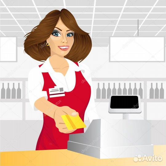 Кассир в кафе на раздачу