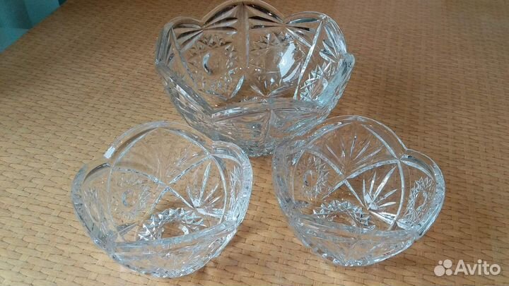Салатники хрустальные