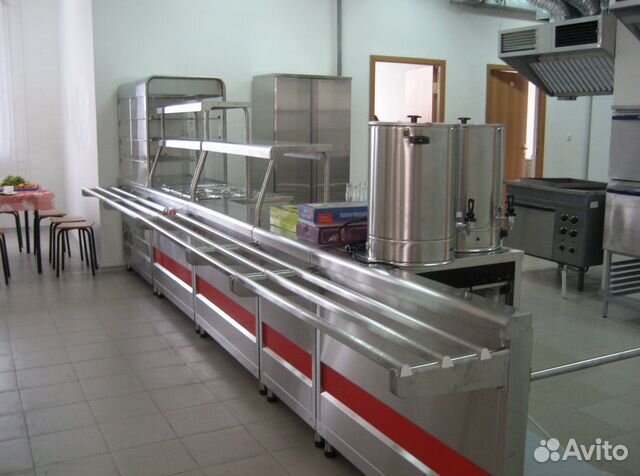 Линия раздачи для кафе бистро столовой