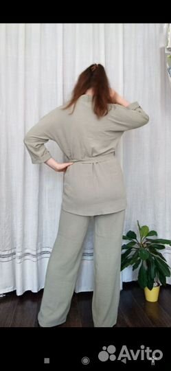 Муслиновый летний костюм кимоно 42 44 S M