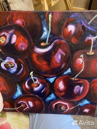 Картина маслом Вишня