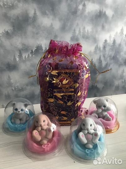 Мыло ручной работы очаровательные Зверята