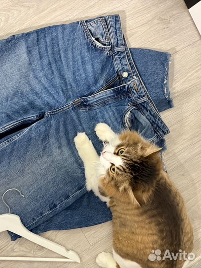 Джинсы zara 36 широкие