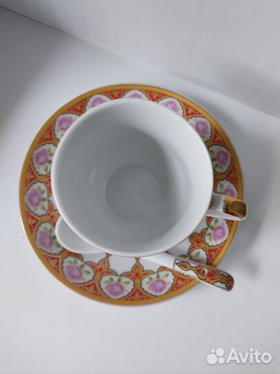 Чайная пара керамика, кофейная чашка с блюдцем