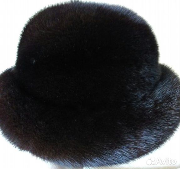 Шапка женская норковая б/у, 57-58 размер