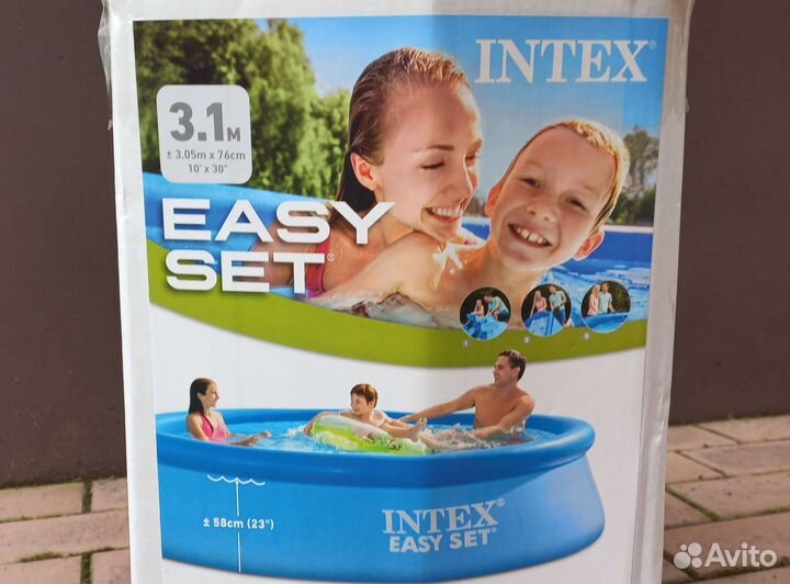 Надувной бассейн intex новый 30576