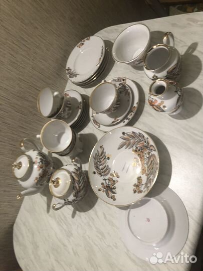 Чайный фарфоровый сервиз на 6 персон Япония