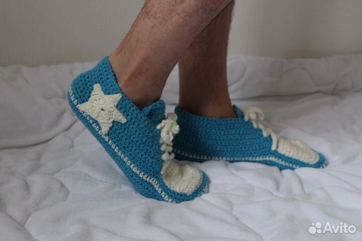 Вязаные тапочки, пинетки детские, носки вязаные