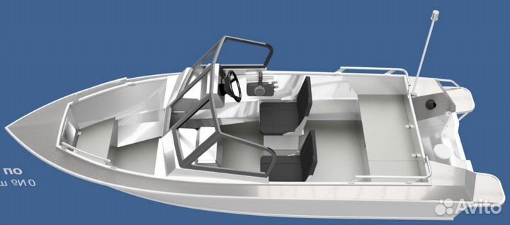 Алюминиевая моторная лодка wellboat 43-4