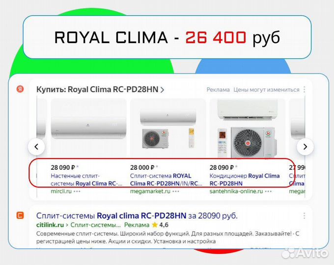 Кондиционер Royal Clima RC PD28HN