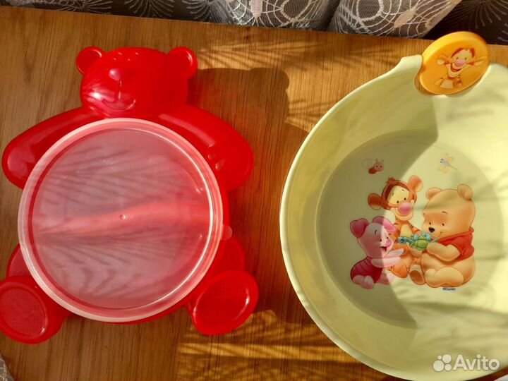 Набор 5 детских тарелок + 2 ложки + вилка