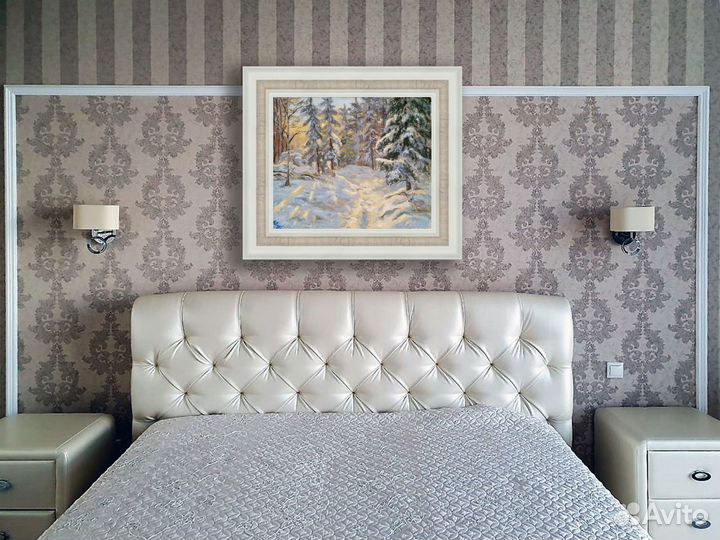 Картина Лесной Пейзаж - русская зима