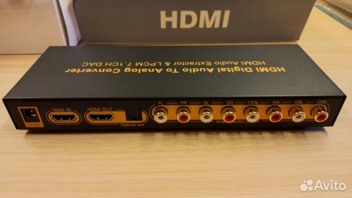 Декодер многоканального звука с hdmi на 7.1 аналог