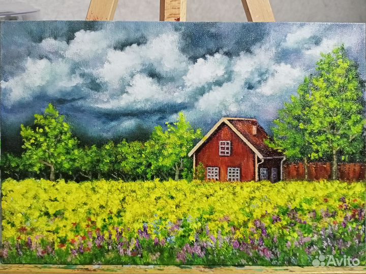 Картина живопись маслом пейзаж