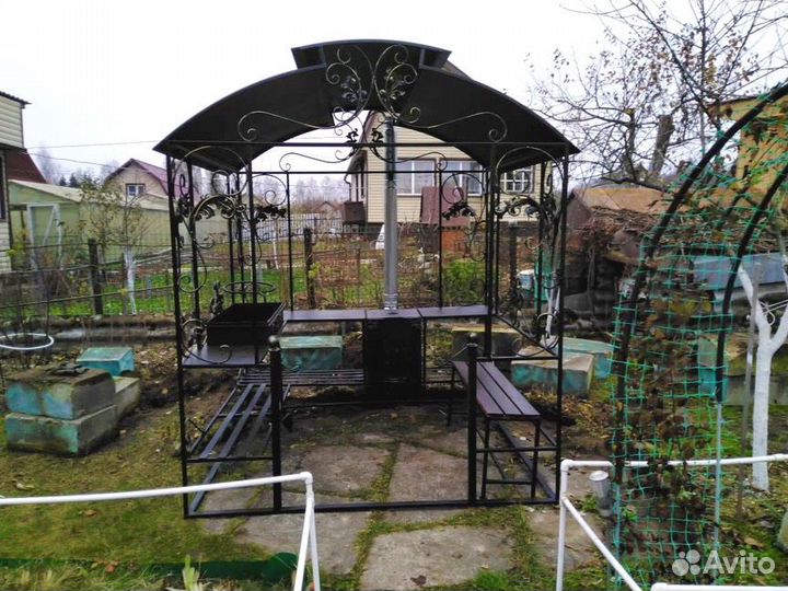 Беседка мангал барбекю