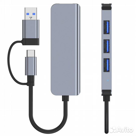 USB HUB разветвитель 4В1 mivo