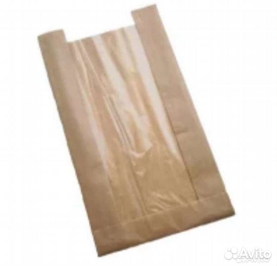 Пакет бумажный крафт с окном(2000шт)