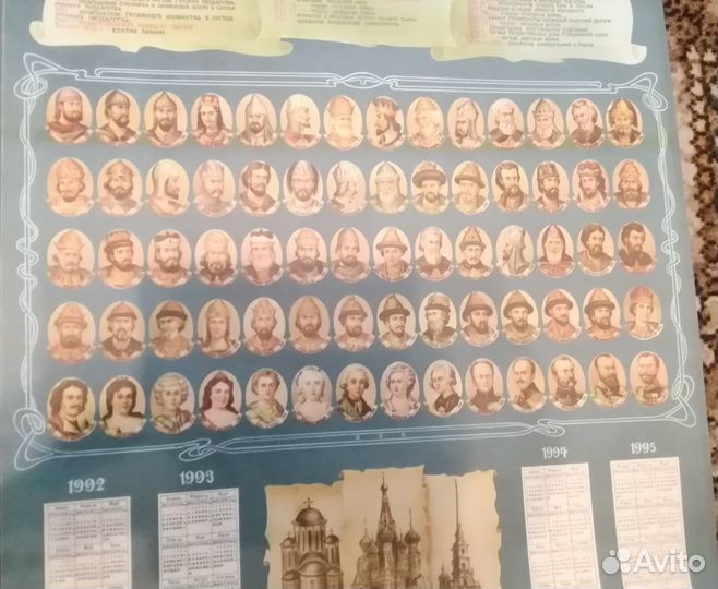 Плакат календарь Исторические вехи Руси