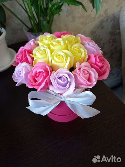 Букет из мыльных роз