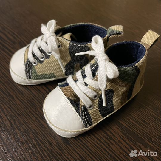 Пинетки кеды для малыша 3-6 мес