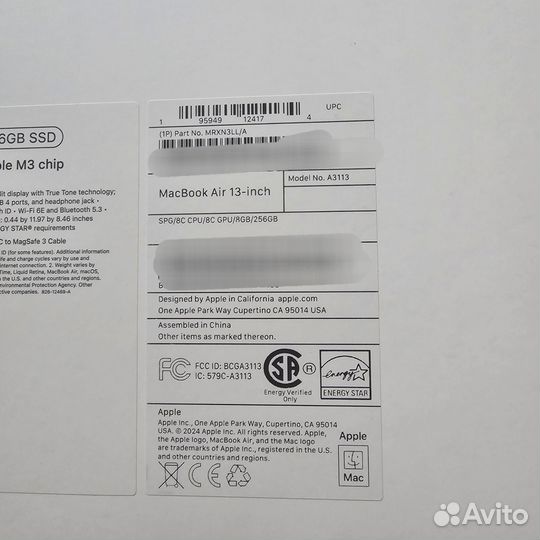 Macbook AIR M3 8/256 space NEW серый гарантия