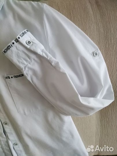 Рубашка белая на девочку 158