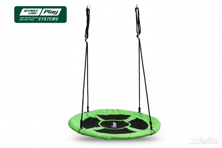 Качели детские уличные деревянные 2 секции