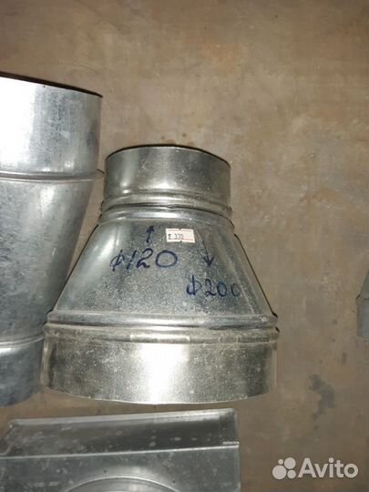 Переход 200ммх120мм из оцинкованной стали