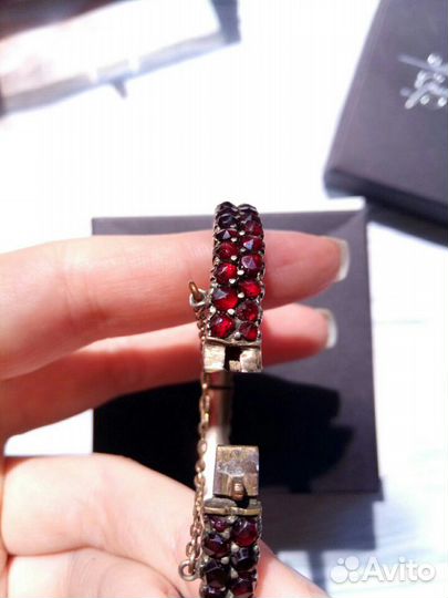 Антикварный гранатовый браслет