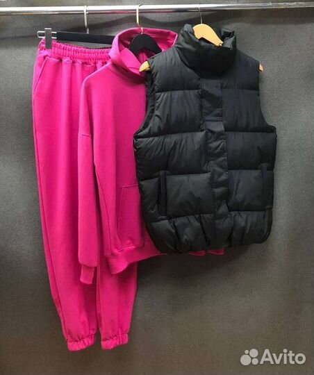 Спортивный костюм 3в1 штаны худи жилетка новый